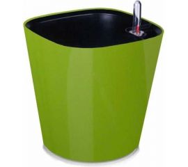 Горшок с автополивом ООО КЗНМ квадратный d21, оливковый, 4.5л 528124 