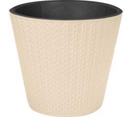 Горшок для цветов Idiland Velvet D 330 мм, 16 л, на колесиках, светло-бежевый 221600525/01 