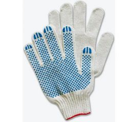 Рабочие перчатки ВОЛГА ПОЛИМЕР ХБ+ПВХ, 10 класс, 5 нитей, 10 пар Т1732 