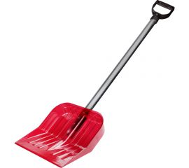 Лопата для снега ЗПИ «Альтернатива» из поликарбоната 430x420мм с черенком, красный М7261 