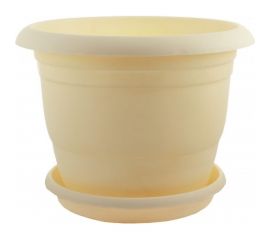 Кашпо Ангора 5 л, с поддоном, кремовое А5231крем 