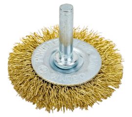 Кордщетка дисковая 50 мм, латунированная мягкая проволока для дрели Bohrer 36702050 