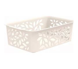 Полимербыт Корзина Leaves 1.2 л, 184x127x62 мм, молочный 434460000 