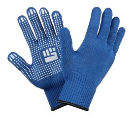Перчатки Фабрика Перчаток хб, 2-слойные с ПВХ, 10 класс, синие, L 6-10-2С-СИН-(L) 