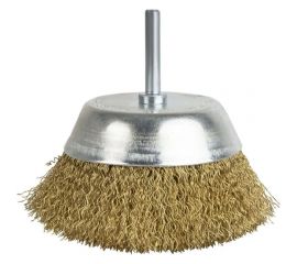 Щетка чашечная волнистая с хвостовиком 62 мм, проволока - латунь 0.30 мм DEBEVER DB80163411 