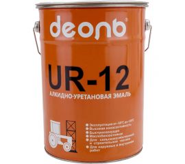 Быстросохнущая автоспецэмаль Деоль UR-12, черная глянцевая UR12BK5 