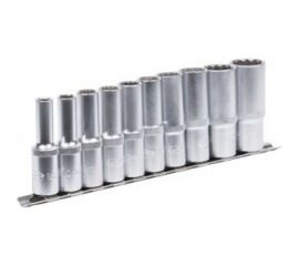 Набор головок высоких 10 шт., DR1/2, 12-гранные 8-24 мм, планка АвтоDело 39837 13342 