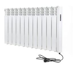 Электрический радиатор отопления Normand энергоэффективный 12 с электронным терморегулятором белый 344-169 
