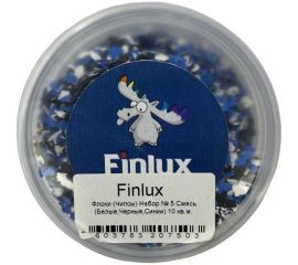 Флоки Finlux Набор № 5 смесь синий черный белый, 10 кв. м, 0.1 кг 4603783207503 