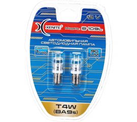 Автомобильная лампа XENITE B 109L 12 В, T4W, BA9S, 90 Лм, 2 шт. 1009354 