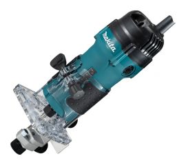 Кромочный фрезер Makita 530 Вт, 32000 об\мин, цанга 6 мм, плавный пуск, антирестарт,1.5 кг, кор. 3711 
