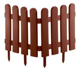 Садовое ограждение ПОЛИМЕРСАД Забор декоративный №7, терракотовый, 7 шт. ПС-ЗД7-терракот 