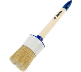 Круглая кисть ТУНДРА натуральная щетина, деревянная рукоятка, № 16, 55 мм 881557 