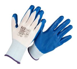 Усиленные перчатки из полиэстера КЭС, гладкий нитрильный облив ладони, размер 10/XL 14000006 JR-03-2 