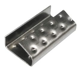 Стальная скрепа КОРДЛЕНД 13x27x0,5 для ПП ленты 12 мм, 1000 шт. PP-13 KREP-00194 