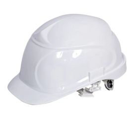 Защитная белая каска с храповым механизмом регулировки РемоКолор 22-4-007 