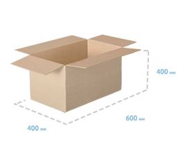 Картонная коробка с ручками ООО Павлово-Посадский Гофрокомбинат 600x400x400 мм П-32 BС 140158 