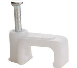 Кабельная скоба duwi плоская 4 х 2 мм, белая, 20 шт. 30323 7 