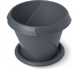 Кашпо Martika Флориана с поддонником, 2.8 л, диам. 215 мм, серое С386СЕР 
