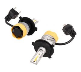 Автолампа-LED SKYWAY (аналог ксенона) H4(MINI), 12/24V 22W 6000K 1500Lm 2-конт., 2 шт. S08701022 