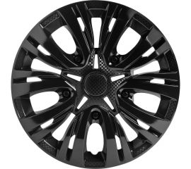 Колесные колпаки Airline 15 Лион, черный глянец, карбон, комплект 2 шт. AWCC-15-04 