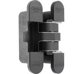 Дверная скрытая петля Cemom Moatti универсальная, 3D, 120x27 мм, 60 кг, черный CEM0027.06/MP 
