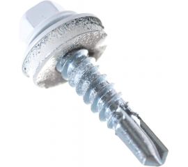 Кровельный саморез Качественный КРЕПЕЖ белый RAL 9003, 5.5х25 мм, 150 шт 0500101 КЧ 