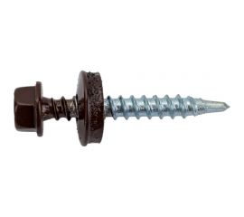 Кровельные саморезы ВИРТУОЗ 4,8х38 мм, RAL 8017, шоколад, 150 шт. 600-44068 