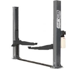 Двухстоечный подъемник KraftWell г/п 4000 кг., электрогидравлический, высота 2800 мм., сеть 380 В, цвет серый, упр. стопорами на 2-х колоннах KRW4DLM 