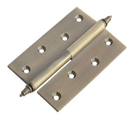 Латунная петля с коронкой MORELLI MB 100x70x3 AB L C -N левая, античная бронза 9010226 