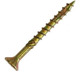 Саморез по дереву HIMTEX Проф. желтый, потайной, Torx 20, 4х70 мм, 200 шт. 04070Fh 