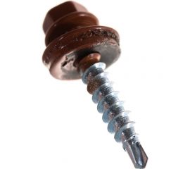 Кровельный саморез крепежная техника коричневая медь RAL 8004, 4.8х29 мм, 250 шт 420274 БК 