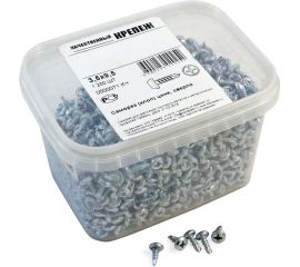 Саморез Качественный КРЕПЕЖ 3.5x9.5 белая полусфера сверло 1250 шт 0500071 КЧ 