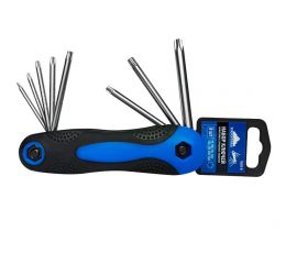 Набор складных имбусовых ключей vertextools Torx T9-T40, 8 предметов 1635-8 