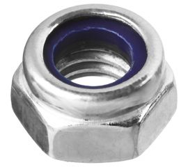 Гайка ЗУБР DIN 985 с нейлоновым кольцом, оцинкованная, 303586-06 
