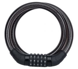 Трос-замок STELS 84620 длина 800 мм, диам. 15 мм, кодовый замок, черный 540026 
