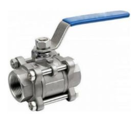 Трехсоставной шаровый кран из нержавеющей стали (AISI 304) TITAN LOCK 1in типа резьба-резьба, TL100TPBVSS 