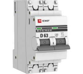 Автоматический выключатель EKF PROxima ВА 47-63 2P, 63А, 4,5kA, SQ mcb4763-2-63D-pro 