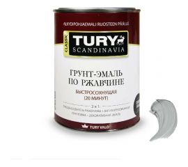 Грунт-эмаль по ржавчине 3 в 1 TURY МС-102 (светло-серая RAL 7035; 2 кг) T1-00005132 