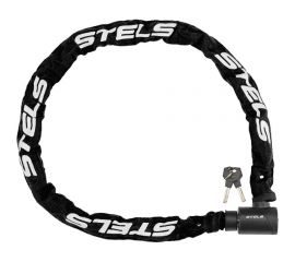 Цепь-замок STELS 85803 в тканевой оплетке, с ключом, 6x1200 мм, черный 540041 