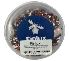 Флоки Finlux Набор № 6 смесь терракотовые белые черные, 10 кв. м, 0.1 кг 4603783207510 