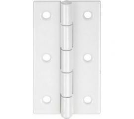 Петля VORMANN узкая, 80х41х1,5 мм, оцинкованная, латунный штифт, цвет: белый 00501 080 W 