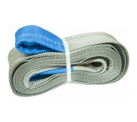 Буксировочный грузовой трос MEGAPOWER 27000 кг, 6 м, ширина 120 мм, петля-петля, в сумке M-78627 