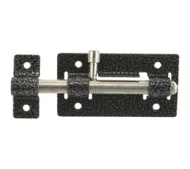 Накладная задвижка для дверей Россия ЗД-01 корпус порошковое покрытие стержень цинковое покрытие серебро круглый засов 14 мм 64x115 мм 37772-1 