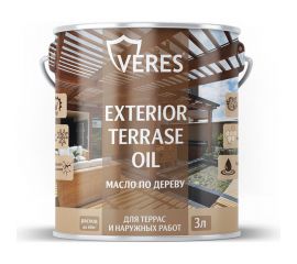 Масло для дерева VERES exterior terrase oil, 3 л, сосна 255547 