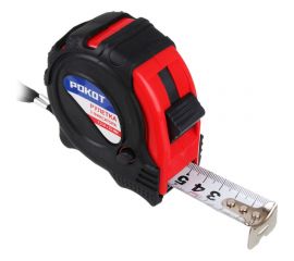 Рулетка с обрезиненным корпусом РОКОТ 7,5мх25мм, 3 фиксатора 658-039 