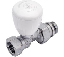 Прямой клапан Giacomini R6TG 1/2, 1/2, ВН, хромированный, отвод с герметичной прокладкой R6X033 