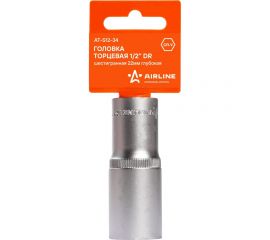 Головка торцевая шестигранная глубокая (22 мм; 1/2"" DR; пластиковый подвес) Airline AT-S12-34 