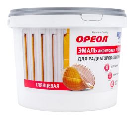 Эмаль для радиаторов отопления Ореол (термостойкая; акриловая; глянцевая; белая; 2.5 кг) 76514 