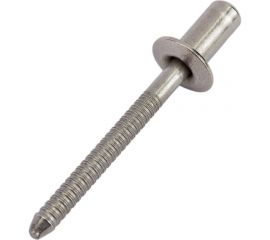 Вытяжная нержавеющая заклепка со стандартным бортиком KREPFIELD закрытый конец, 4,8x10 мм, ISO 16585, А2, 20 шт. 16585ЗАКЛЕПКА4,8Х10А2-20 